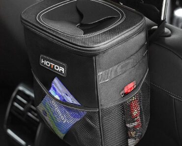 Car Trash Can with Lid and Storage Pockets – Only $8.46!