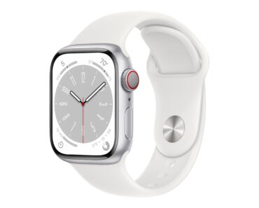 Apple Watch Series 8 GPS + Cellular 41mm Silver Aluminum Case with White Sport Band – Only $299!