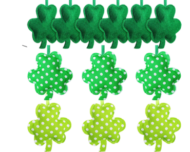 St Patrick’s Day Shamrocks Fabric Ornaments – 12 Pieces – Just $9.99!