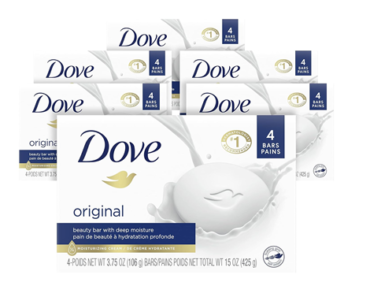 Dove Beauty Bar Original Made With 1/4 Moisturizing Cream – Pack of 24 – Just $14.12!
