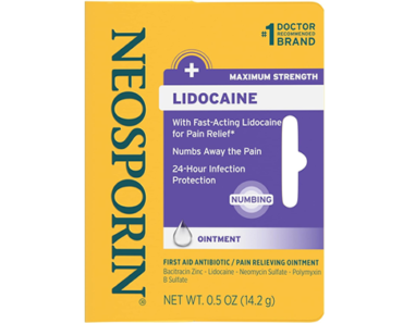Neosporin + Lidocaine First Aid Antibiotic Ointment, Maximum Strength with Reliever, 0.5 oz – Just $4.29 for 2!