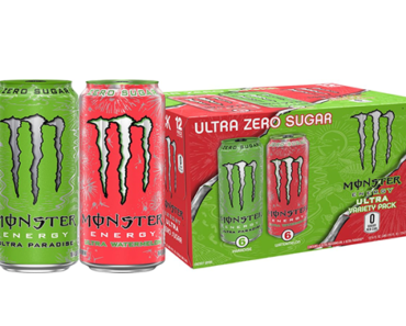 New Coupon! Monster Energy Ultra Paradise and Ultra Watermelon Variety Pack, Sugar Free Energy Drink, 16 Ounce – Pack of 15 – Just $13.08!