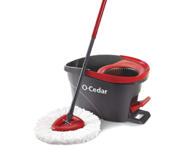 O-Cedar EasyWring Microfiber Spin Mop, Bucket Floor Cleaning System – Just $27.99!