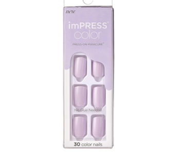 KISS imPRESS No Glue Mani Press On Nails in Color ‘Picture Purplect’ – Just $4.27!