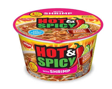 Nissin Hot & Spicy Ramen Noodle Soup, Shrimp, (Pack of 6) – Just $5.70!