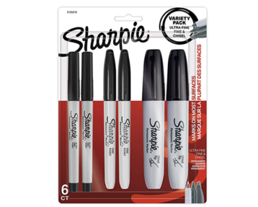 Sharpie Permanent Markers Variety Pack – Fine, Ultra-Fine, and Chisel-Point Markers, Black, 6 Count – Just $5.74! Sharpie Permanent Markers Variety Pack – Fine, Ultra-Fine, and Chisel-Point Markers, Black, 6 Count – Just $5.74!