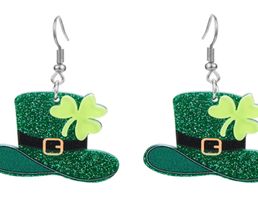 St. Patrick’s Day Acrylic Irish Shamrock Dangle Earrings – Just $4.99!