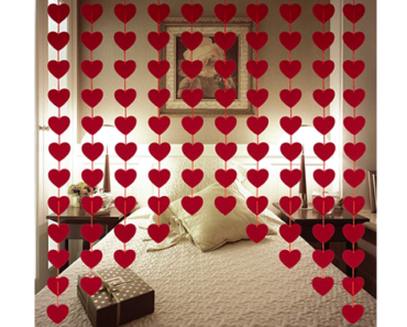 Red Felt Garland Hanging String Hearts – Just $6.99!