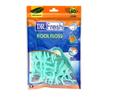 Dr. Fresh Kool Floss, Mint Waxed Dental Flossers, 60 Count – Just $1.00!