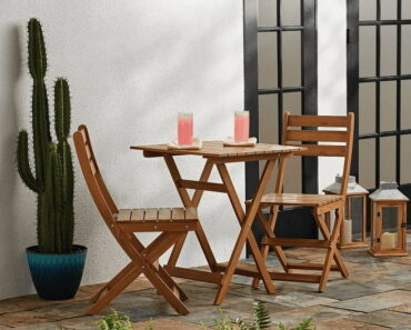 Mainstays Outdoor Patio 3-Piece Wood Bistro Set – Only $86!