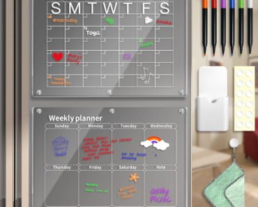 Monthly and Weekly Clear Magnetic Planning Boards – Only $8.99!