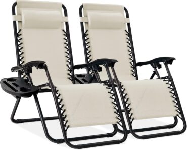 Best Choice Products Set of 2 Adjustable Steel Mesh Zero Gravity Lounge Chairs – Only $89.99!