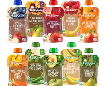 Happy Baby Organics Stage 2 Baby Food Pouches (10 Count) – Only $11.38!