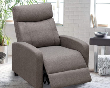 Comhoma Push Back Theater Adjustable Recliner with Footrest – Only $99!