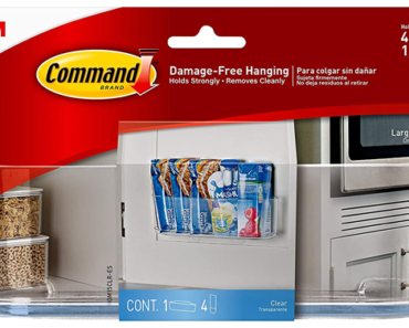 Command Large Caddy, Clear, with 4 Clear Indoor Strips – Just $5.46!