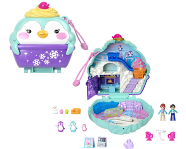 Polly Pocket Dolls and Playset, Snow Sweet Penguin Compact with 12 Accessories – Just $9.99!