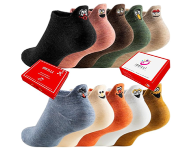 Cute Funny Face Socks – 10 Pairs – Just $9.89!