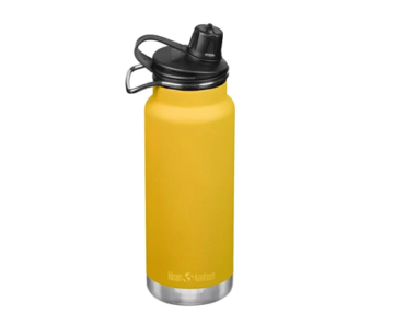 Klean Kanteen 32 fl oz Stainless Steel Insulated Water Bottle Chug Cap in Marigold – Just $18.00!