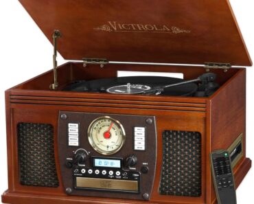 Victrola 8-in-1 Bluetooth Record Player & Multimedia Center – Only $129.99!