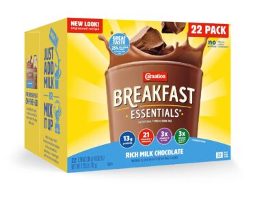 Carnation Breakfast Essentials Powder Drink Mix, Rich Milk Chocolate (Pack of 22) – Only $10.35!