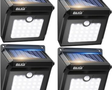 BAXIA TECHNOLOGY Solar Outdoor Lights (Pack of 4) – Only $14.99!