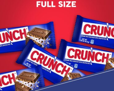 CRUNCH Milk Chocolate and Crisped Rice, Full Size Individually Wrapped Candy Bars (18 Count) – Only $16.70!