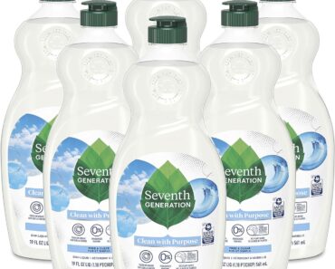 Seventh Generation Dish Soap Liquid, Fragrance Free (Pack of 6) – Only $14.83!