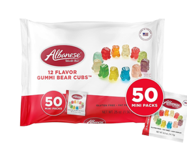 Albanese Snack Packs, 12 Flavor Gummi Bear Cubs, 50 Mini Packs – Just $7.71!