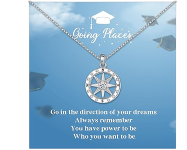 Graduation Necklace Gift “Go Confidently in The Direction of Your Dreams” – Just $15.99!