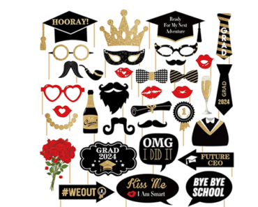 Graduation Photo Booth Props 2024 – 35 Pieces – Just $7.99!