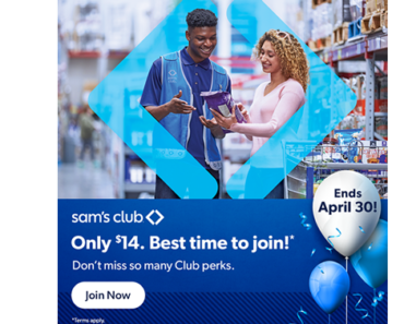 Ending Soon! Join Sam’s Club for only $14.00! That’s $36 off! Best Time to Join!