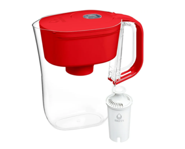 Brita Red Denali Water Filter Pitcher with 1 Brita Standard Filter – Just $8.47!