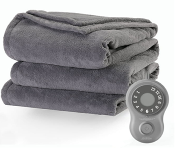 Sunbeam Microplush Electric Heated Blanket – Just $14.23!
