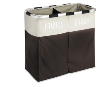 Whitmor Easycare Fabric Two Compartment Laundry Hamper – Just $10.18!