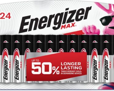 Energizer AA Batteries, Max Double A Battery Alkaline, 24 Count – Only $11.24!
