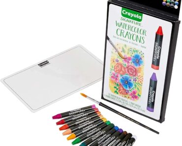 Crayola Signature Premium Watercolor Crayon Sticks & Paintbrush, 12 Count – Only $4.22!