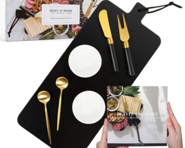 The Bamboo Abode 7 Piece Black Cheese Board Set – Only $17.49!