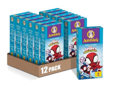 Annie’s Marvel Spidey and His Amazing Friends Macaroni and Cheese Dinner, Pasta & Cheddar (Pack of 12) – Only $12.96!