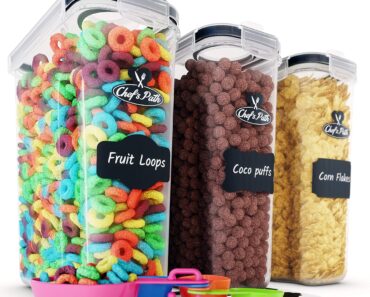 Chef’s Path Cereal Containers Storage Set – Only $13.98!