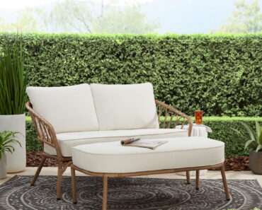 Better Homes & Gardens Willow Sage All-Weather Wicker Outdoor Loveseat and Ottoman Set – Only $249.99!
