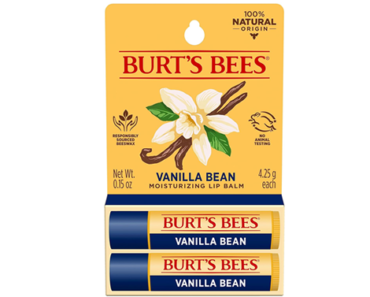 Burt’s Bees 100% Natural Moisturizing Lip Balm – Vanilla Bean, 2 Tubes – Just $3.30!