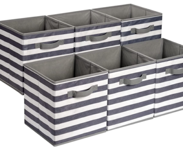 Amazon Basics Foldable Storage Cubes – 6-Pack, 8 Color Options – Just $17.89!