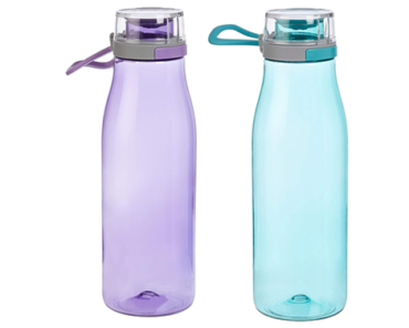 Amazon Basics Tritan Water Bottle with Flip Straw – 24-Ounce, 2-Pack – Just $15.19!