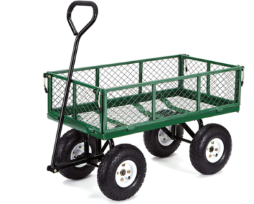 Gorilla Carts Steel Garden Cart, Steel Mesh Removable Sides – Just $89.00!