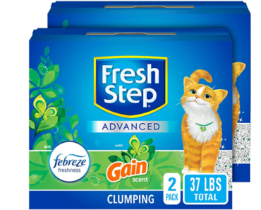 Fresh Step Clumping Cat Litter, With Febreze Gain, Advanced, Extra Large, 18.5lb – Pack of 2 – Just $11.90!