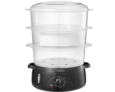 Bella 9.5-Qt. 3-Tier Food Steamer – Just $14.99! Bella 9.5-Qt. 3-Tier Food Steamer – Just $14.99!