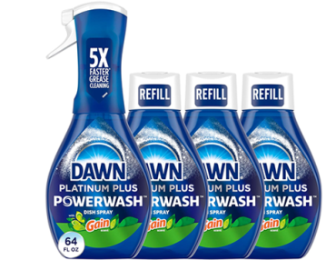 Dawn Powerwash Gain Original Dish Spray, Liquid Dish Soap 1 Starter Kit + 3 Refills – Just $11.75! Dawn Powerwash Gain Original Dish Spray, Liquid Dish Soap 1 Starter Kit + 3 Refills – Just $11.75!