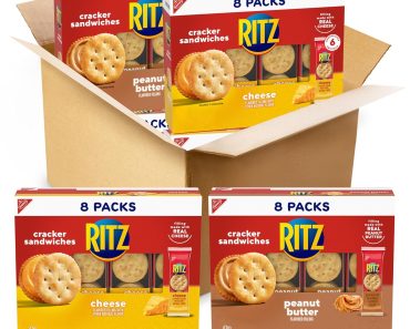 RITZ Peanut Butter Sandwich Cracker Snacks and Cheese Sandwich Crackers (32 Packs) – Only $13.32! RITZ Peanut Butter Sandwich Cracker Snacks and Cheese Sandwich Crackers (32 Packs) – Only $13.32!