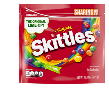 Skittles Original Candy Sharing Size Bag, 15.6 oz – Just $3.88! Skittles Original Candy Sharing Size Bag, 15.6 oz – Just $3.88!