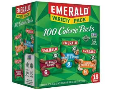Emerald Nuts Mixed Nuts Variety Pack, 18 Count 100-Calorie Individual Packs – Just $10.87! Emerald Nuts Mixed Nuts Variety Pack, 18 Count 100-Calorie Individual Packs – Just $10.87!